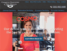 Tablet Screenshot of cosmeticdentistryofnewmexico.com
